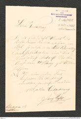k.k. naturhistorisches Hofmuseum, Intendanzakten 1885-1896 (Hauer), Aktenzahl Z.567.a/1889, Seite 1